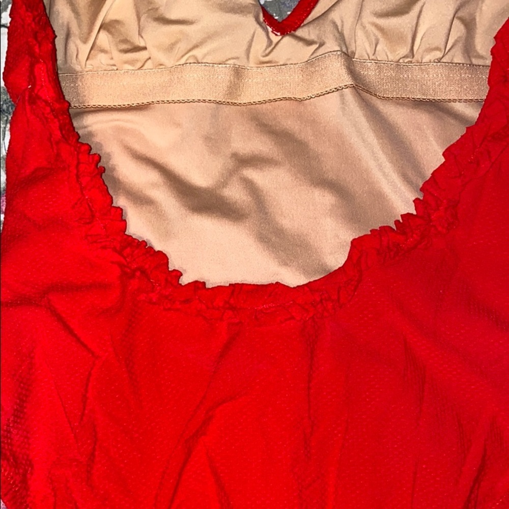 Red One piece bathing suit - Picture 3 of 4